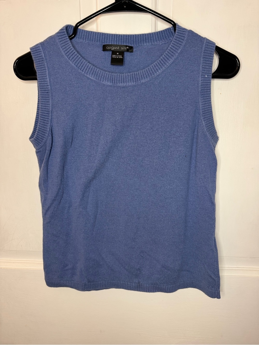 august silk Periwinkle Blue Sleeveless Knit Tank Top